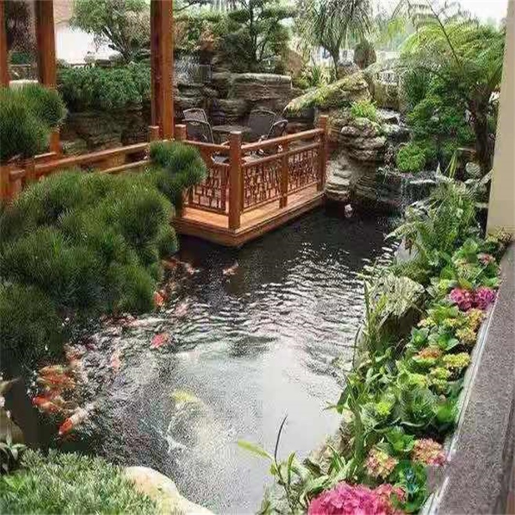 曲阜大型庭院假山鱼池景观设计
